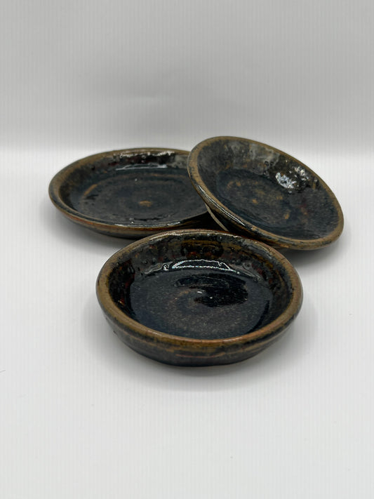 Earth Stone Charcuterie Saucer - set of 3