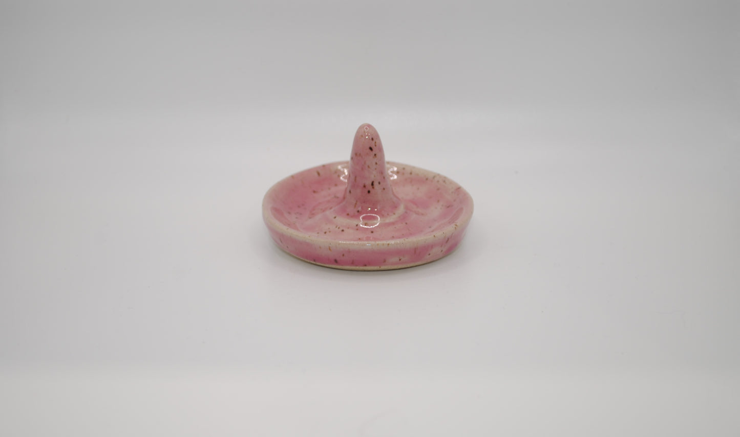 Blushing Rose Stoneware Ring Holder