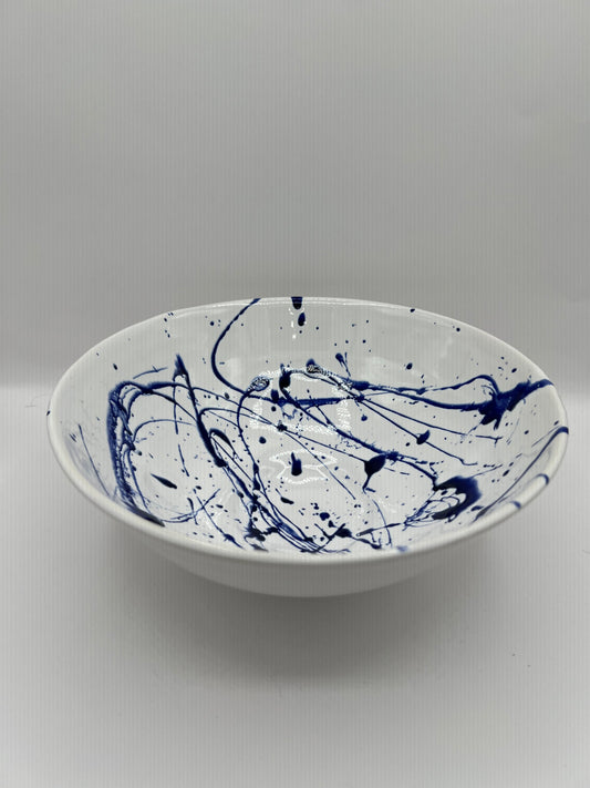 Cobalt Splash Serving Bowl