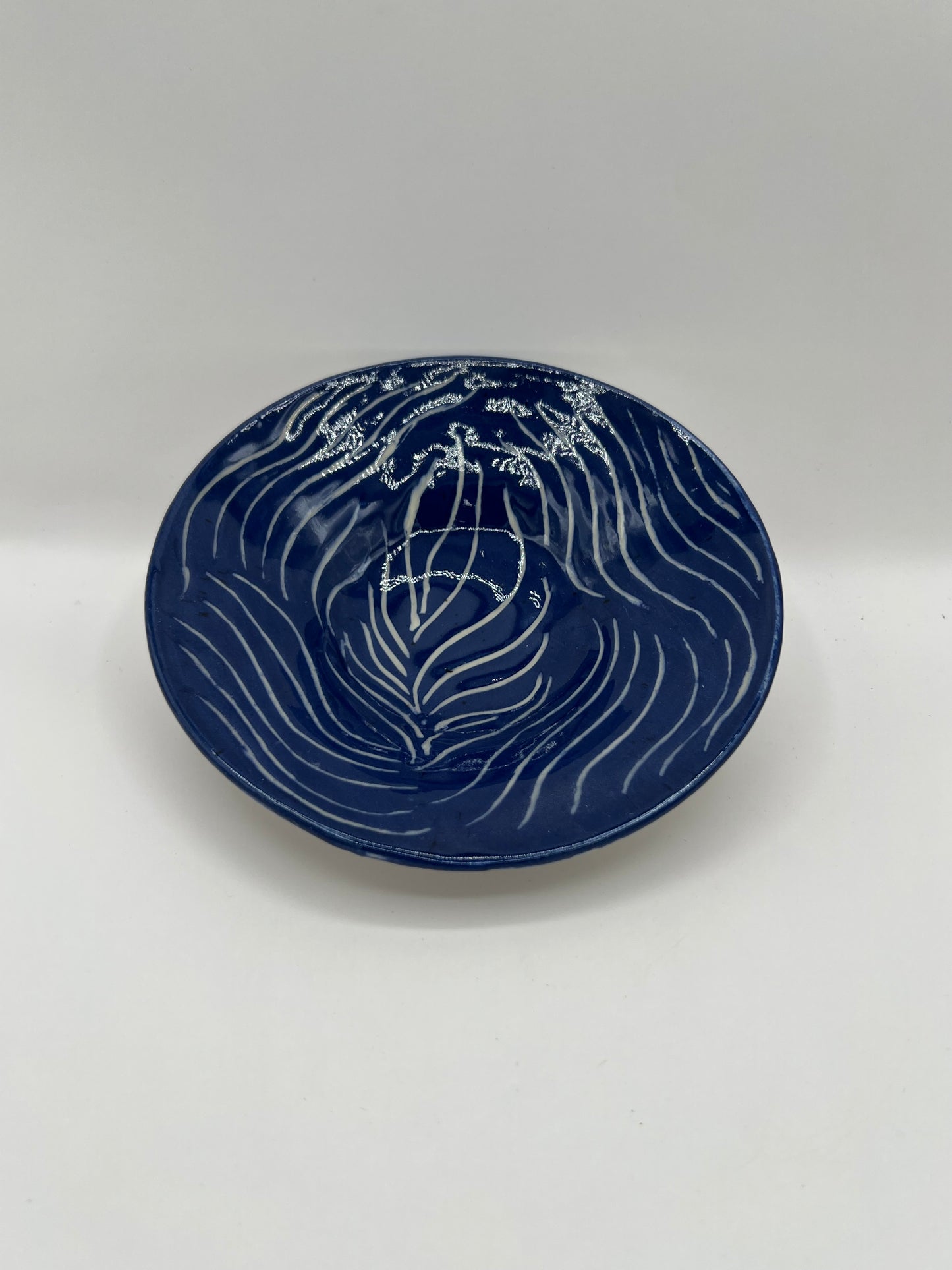 Blue Horizon Sgraffito Dish