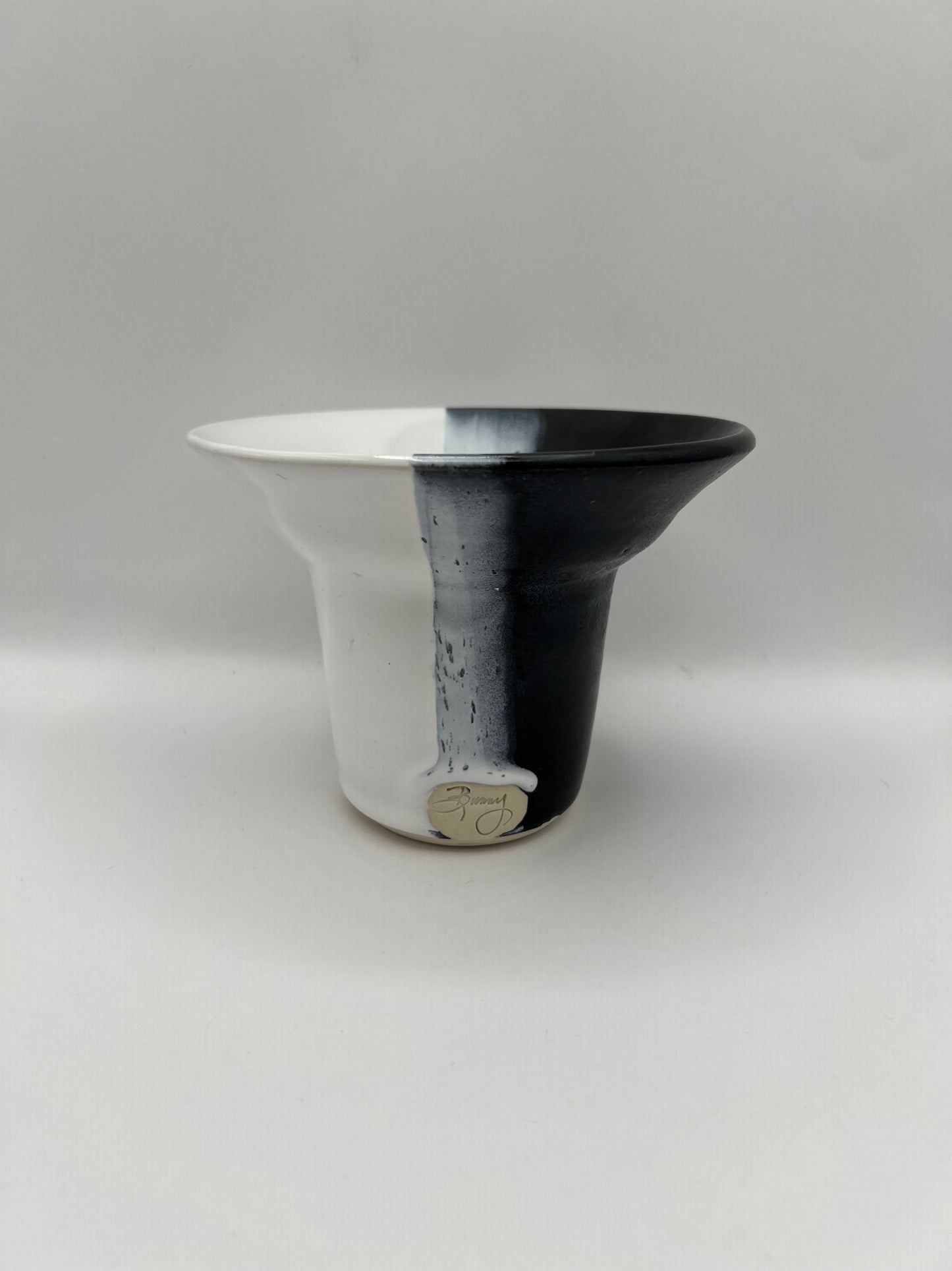 Ebony & Ivory Vase – Handcrafted Ceramic