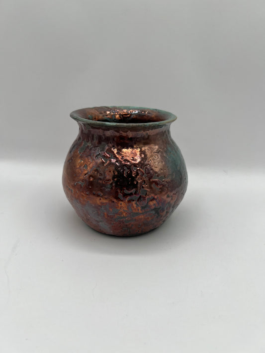 Bronzewave – Decorative Copper Raku Vessel