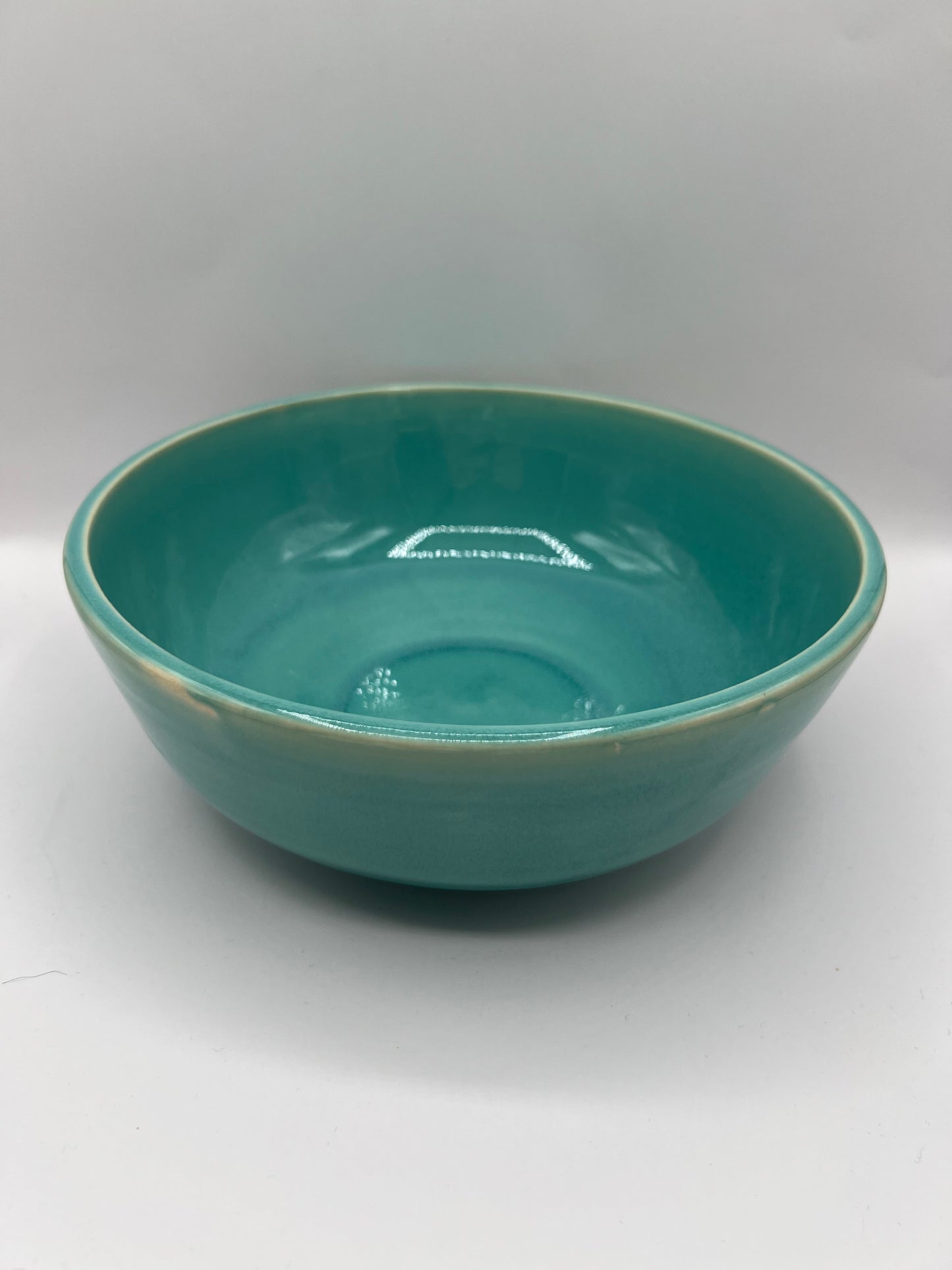 Turquoise Fruit Bowl – Handmade Ceramic (Imperfect / Wabi-Sabi)
